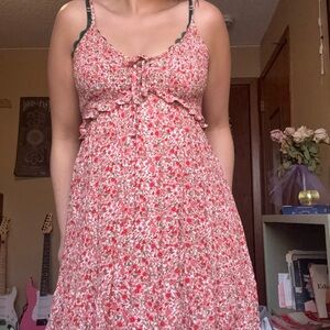 Altar'd State Red Floral Mini Dress